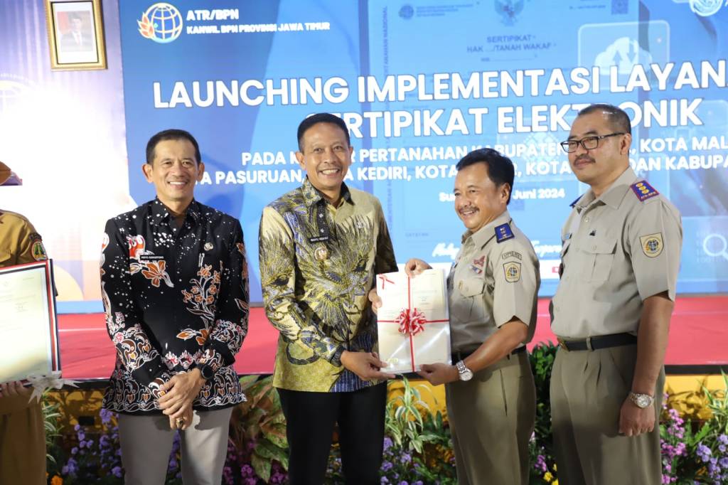 Usai Hadiri Launching Sertifikat Elektronik, Pj. Walikota Wahyu Sampaikan Kemudahan Urus Sertifikat&nbsp;Tanah