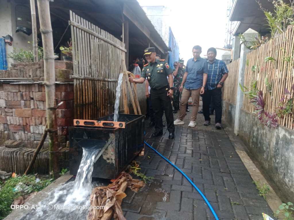 Program TNI Manunggal Air Kodim 0833/Kota Malang Jadi Solusi Kebutuhan Air Bersih di Wilayah&nbsp;Binaan